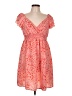Shein 100% Polyester Hearts Orange Casual Dress Size L - photo 1