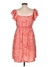 Shein 100% Polyester Hearts Orange Casual Dress Size L - photo 2
