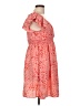 Shein 100% Polyester Hearts Orange Casual Dress Size L - photo 4