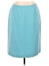 Le Suit 100% Polyester Color Block Teal Casual Skirt Size 16 - photo 1