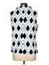 Talbots Argyle Blue Sleeveless Blouse Size L - photo 2
