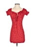Polly 100% Polyester Hearts Red Casual Dress Size 0 - photo 1