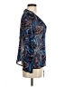 Chico's 100% Silk Blue 3/4 Sleeve Silk Top Size Med (1) - photo 4