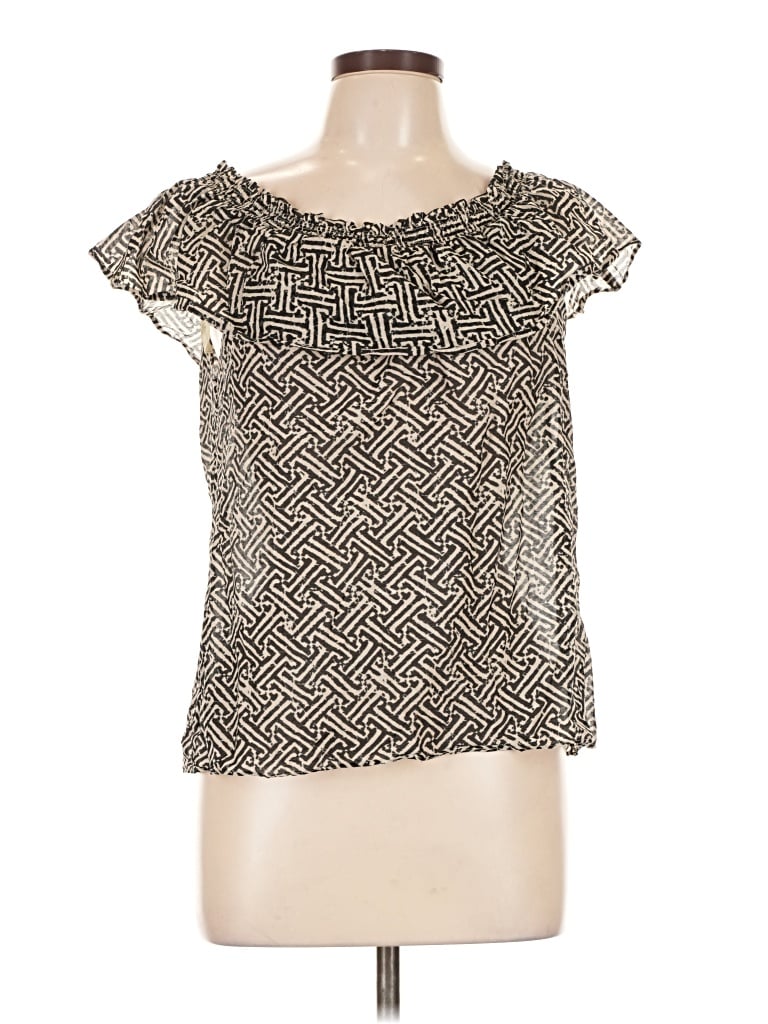 Pre-owned Michael Michael Kors Short Sleeve Blouse In Tan