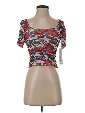 Aqua Short Sleeve Top (view 1)
