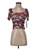 Aqua 100% Polyester Pink Short Sleeve Top Size XS - photo 1