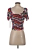 Aqua 100% Polyester Pink Short Sleeve Top Size XS - photo 2