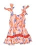 Peek... 100% Polyester Print Orange Dress Size 3T - photo 1