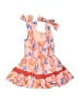 Peek... 100% Polyester Print Orange Dress Size 3T - photo 2