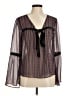 BCBGeneration 100% Polyester Black Long Sleeve Blouse Size M - photo 1