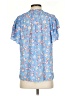 Caballero 100% Viscose Blue Short Sleeve Blouse Size S - photo 2