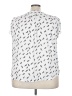 Fun2Fun 100% Polyester Print White Short Sleeve Blouse Size 3X - photo 2