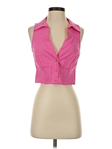 Monrow Sleeveless Button-Down Shirt (view 1)