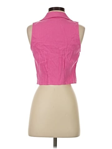 Monrow Sleeveless Button-Down Shirt (view 2)