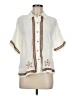 The Workshop Stars White Short Sleeve Blouse Size M - photo 1
