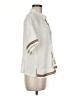 The Workshop Stars White Short Sleeve Blouse Size M - photo 4