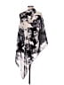 Ellen Tracy for Dillard's Black Ivory Poncho One size - photo 2