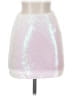 Motel 100% Polyester Metallic Silver White Casual Skirt Size XXS - photo 1