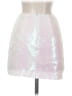 Motel 100% Polyester Metallic Silver White Casual Skirt Size XXS - photo 2