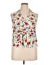 Veronica Beard Ivory Sleeveless Button-Down Shirt Size 14 - photo 1