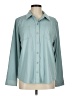 32 Degrees Solid Teal Long Sleeve Blouse Size M - photo 1