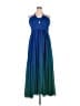 Mac Duggal 100% Polyester Color Block Blue Cocktail Dress Size 16 - photo 1