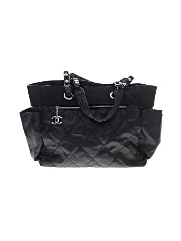 Chanel Coated Canvas Quilted Large Paris Biarritz Tote (view 1)