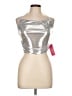 Shein Metallic Silver Sleeveless Top Size L - photo 1