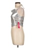 Shein Metallic Silver Sleeveless Top Size L - photo 5
