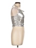 Shein Metallic Silver Sleeveless Top Size L - photo 4