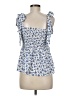 Shein 100% Polyester Blue Sleeveless Blouse Size 6 - photo 2