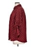 Express 100% Polyester Polka Dots Burgundy Long Sleeve Blouse Size XL - photo 5