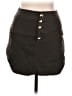 Intermix Solid Black Green Casual Skirt Size 6 - photo 1