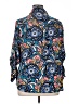 Express 100% Polyester Paisley Blue 3/4 Sleeve Blouse Size XL - photo 2