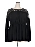 Torrid 100% Polyester Black Long Sleeve Blouse Size 2X Plus (2) - photo 1