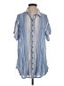 O'Neill 100% Viscose Stripes Blue Short Sleeve Blouse Size S - photo 1