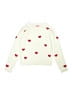 Zunie 100% Acrylic Hearts Ivory Pullover Sweater Size 10 - 12 - photo 1