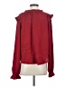Gap 100% Polyester Burgundy Long Sleeve Blouse Size S - photo 2