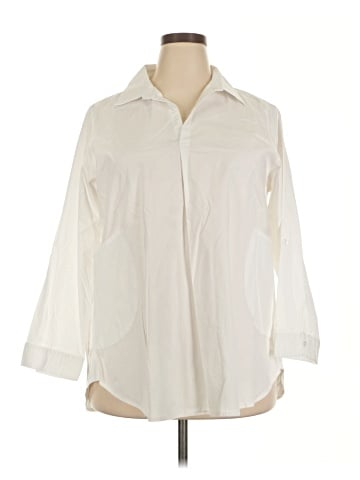 Jones & Co 3/4 Sleeve Button-Down Shirt (view 1)