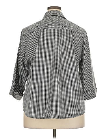 AK Anne Klein 3/4 Sleeve Button-Down Shirt (view 2)