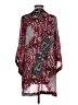Blue Illusion 100% Viscose Paisley Red Kimono Size 4 - photo 2