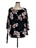 Papermoon Black 3/4 Sleeve Blouse Size 1X - photo 1