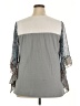Unbranded Gray 3/4 Sleeve Blouse Size XXL - photo 2