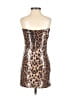Edikted Animal Print Brown Cocktail Dress Size XS - photo 2