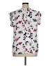 Nine West 100% Polyester Floral Silver Sleeveless T-Shirt Size 1X - photo 2