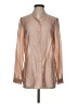 Reiss Metallic Tan Long Sleeve Blouse Size 4 - photo 1