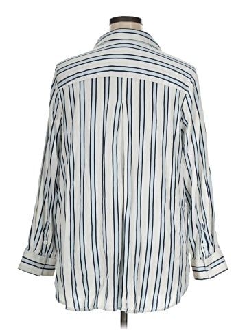 Liz Claiborne 3/4 Sleeve Button-Down Shirt (view 2)