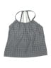 Kona Sol Aztec Or Tribal Print Checkered-gingham Graphic Gray Swimsuit Top Size L - photo 1