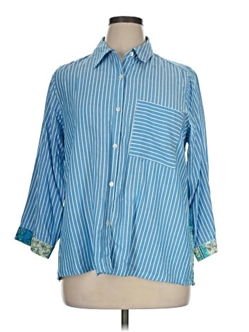 Intro 3/4 Sleeve Button-Down Shirt (view 1)