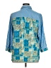 Intro Stripes Blue 3/4 Sleeve Button-Down Shirt Size 1X - photo 2